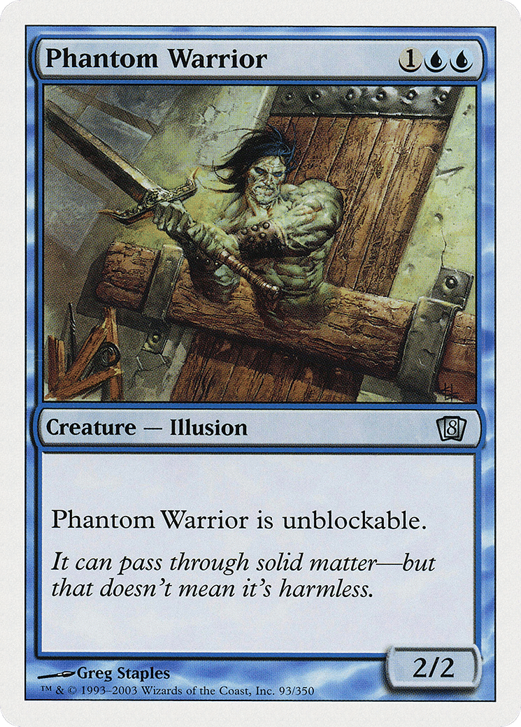 Phantom Warrior — Eighth Edition — Magic: The Gathering