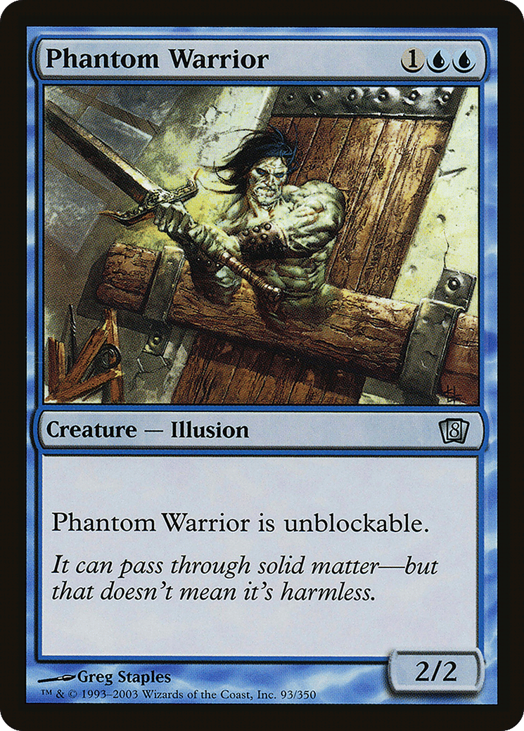 Phantom Warrior — Eighth Edition — Magic: The Gathering