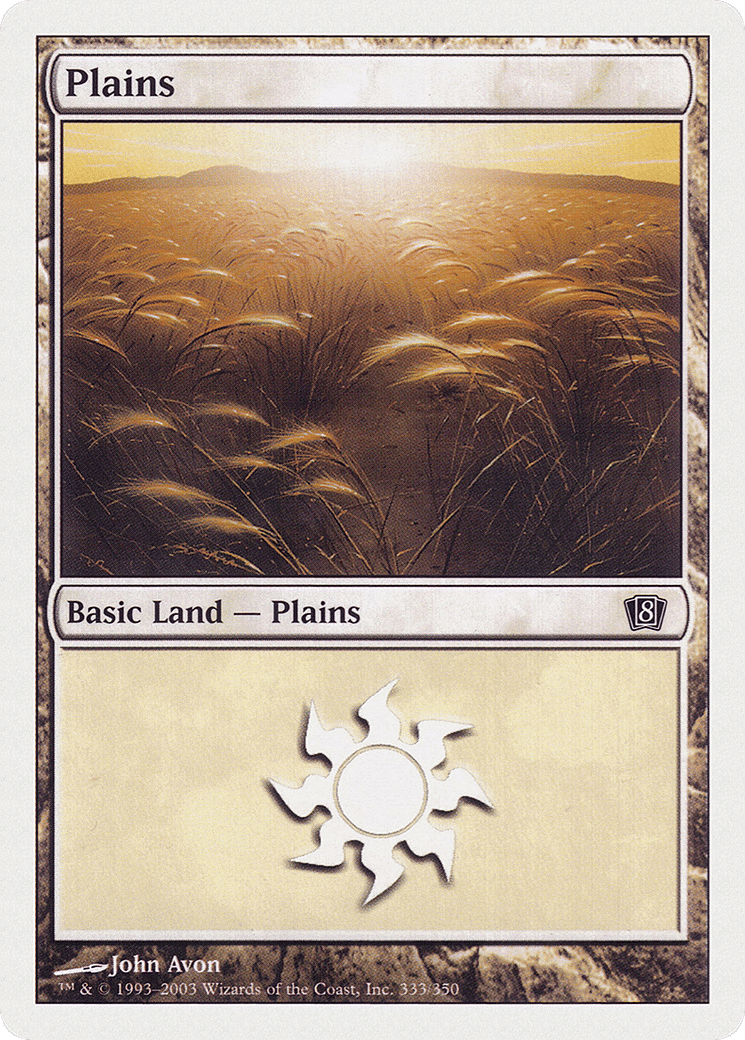 Plains — Eighth Edition — Magic: The Gathering