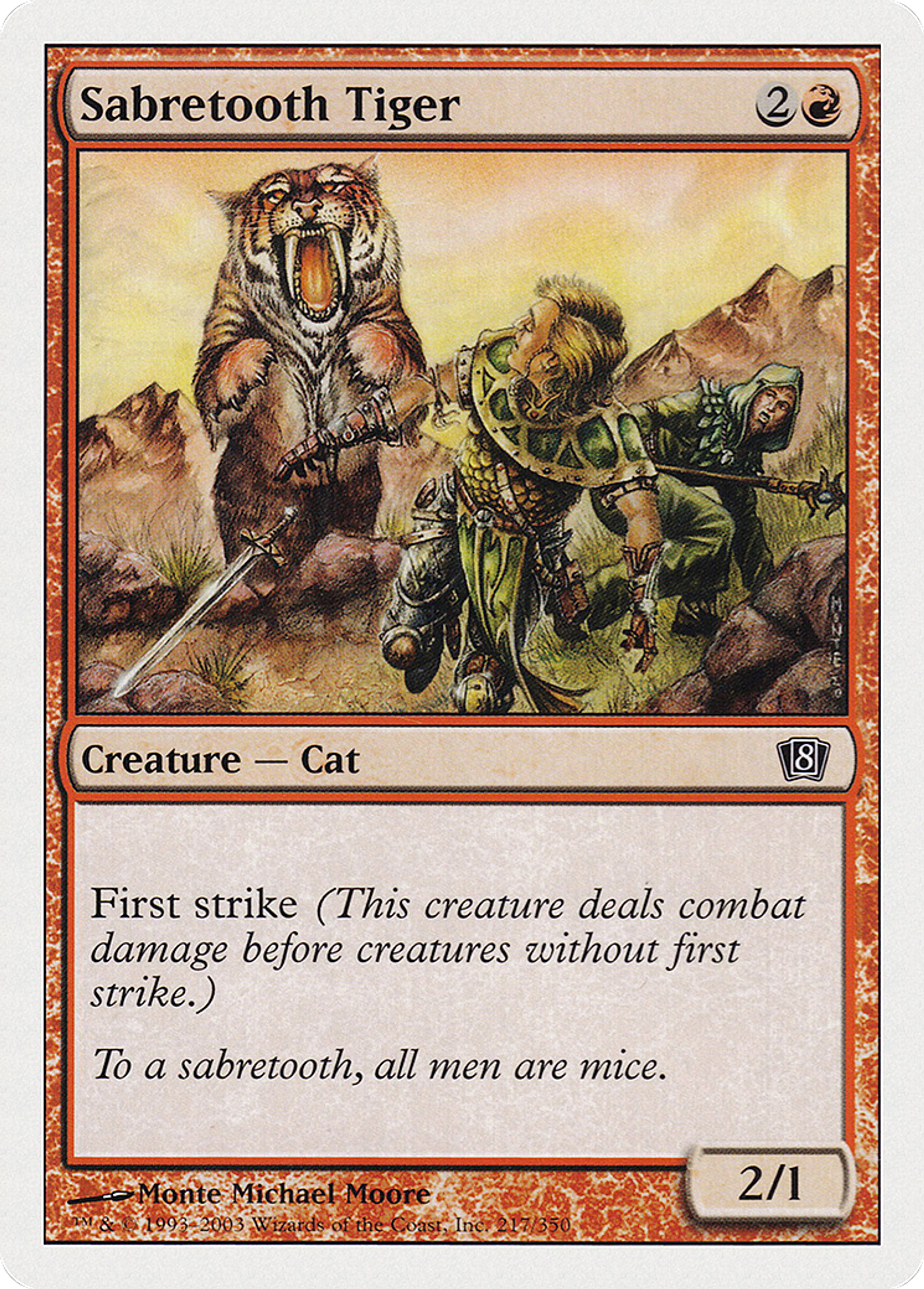 Tigre à dents de sabre — Eighth Edition — Magic: The Gathering