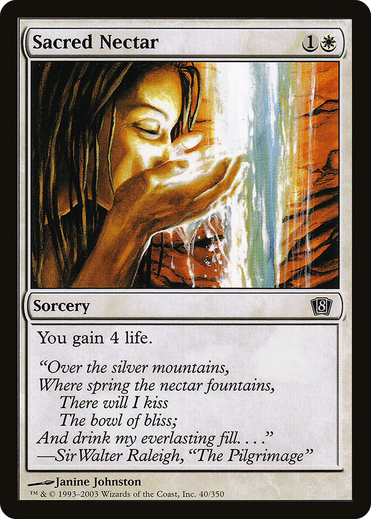 Sacred Nectar — Eighth Edition — Magic: The Gathering