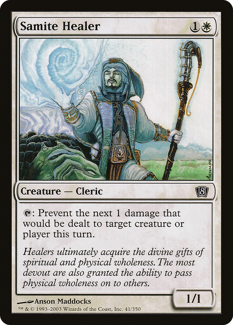 Samite Healer — Eighth Edition — Magic: The Gathering