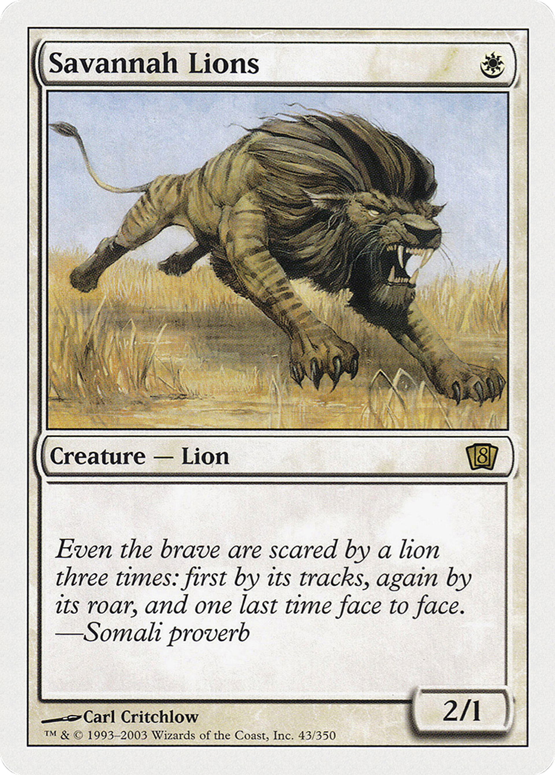 Savannah Lions — Eighth Edition — Magic: The Gathering