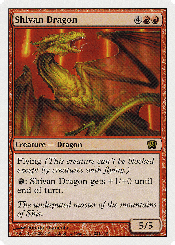 Shivan Dragon — Eighth Edition — Magic: The Gathering