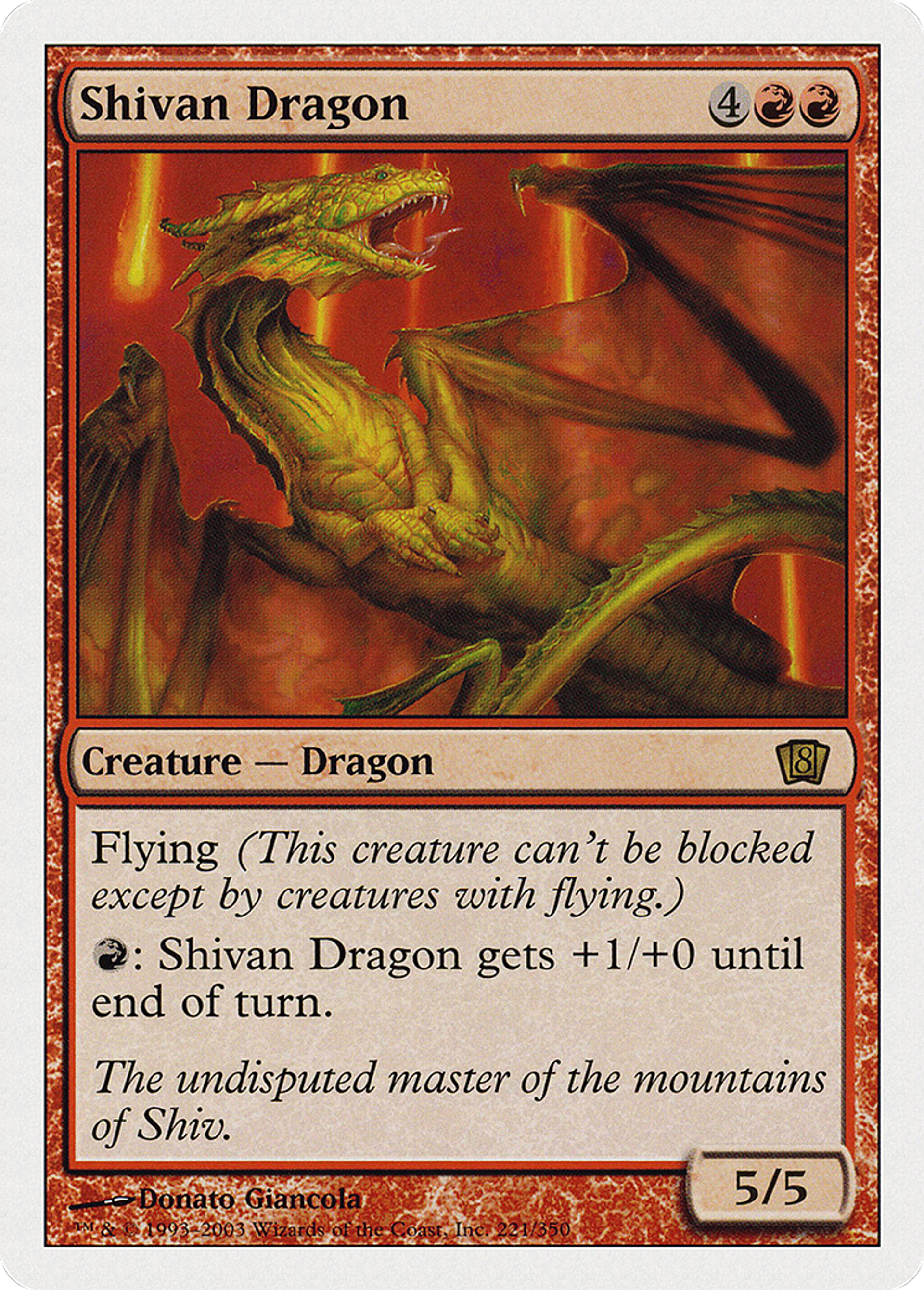 Shivan Dragon — Eighth Edition — Magic: The Gathering