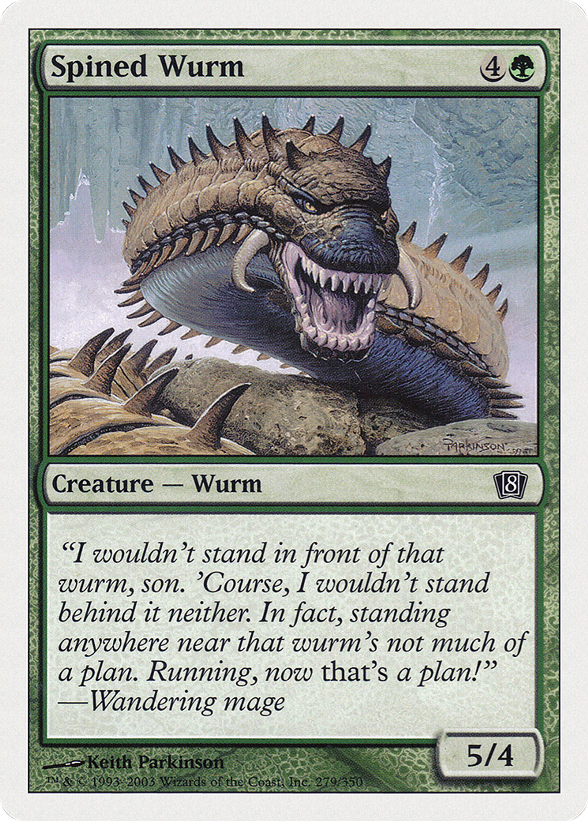 Spined Wurm — Eighth Edition — Magic: The Gathering