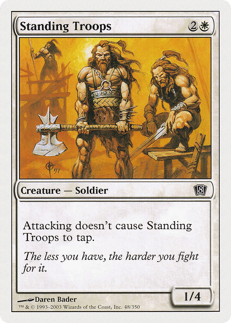 Standing Troops — Eighth Edition — Magic: The Gathering