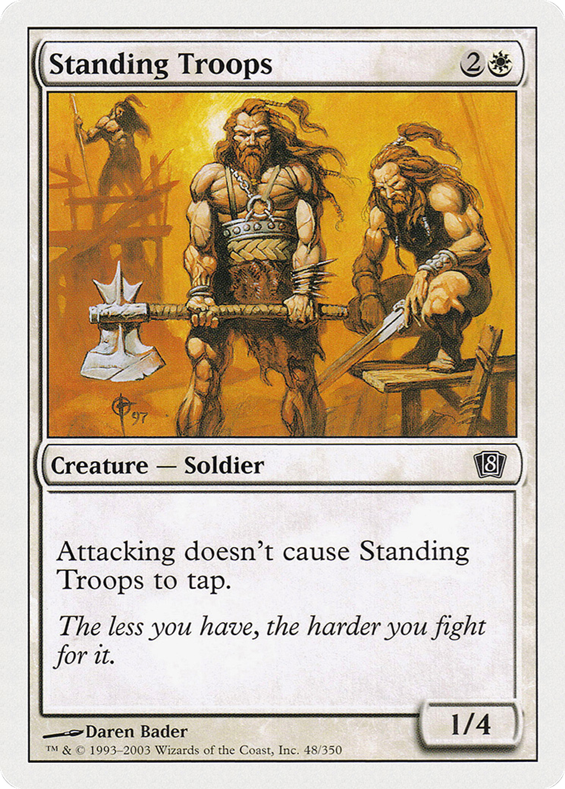 Standing Troops — Eighth Edition — Magic: The Gathering