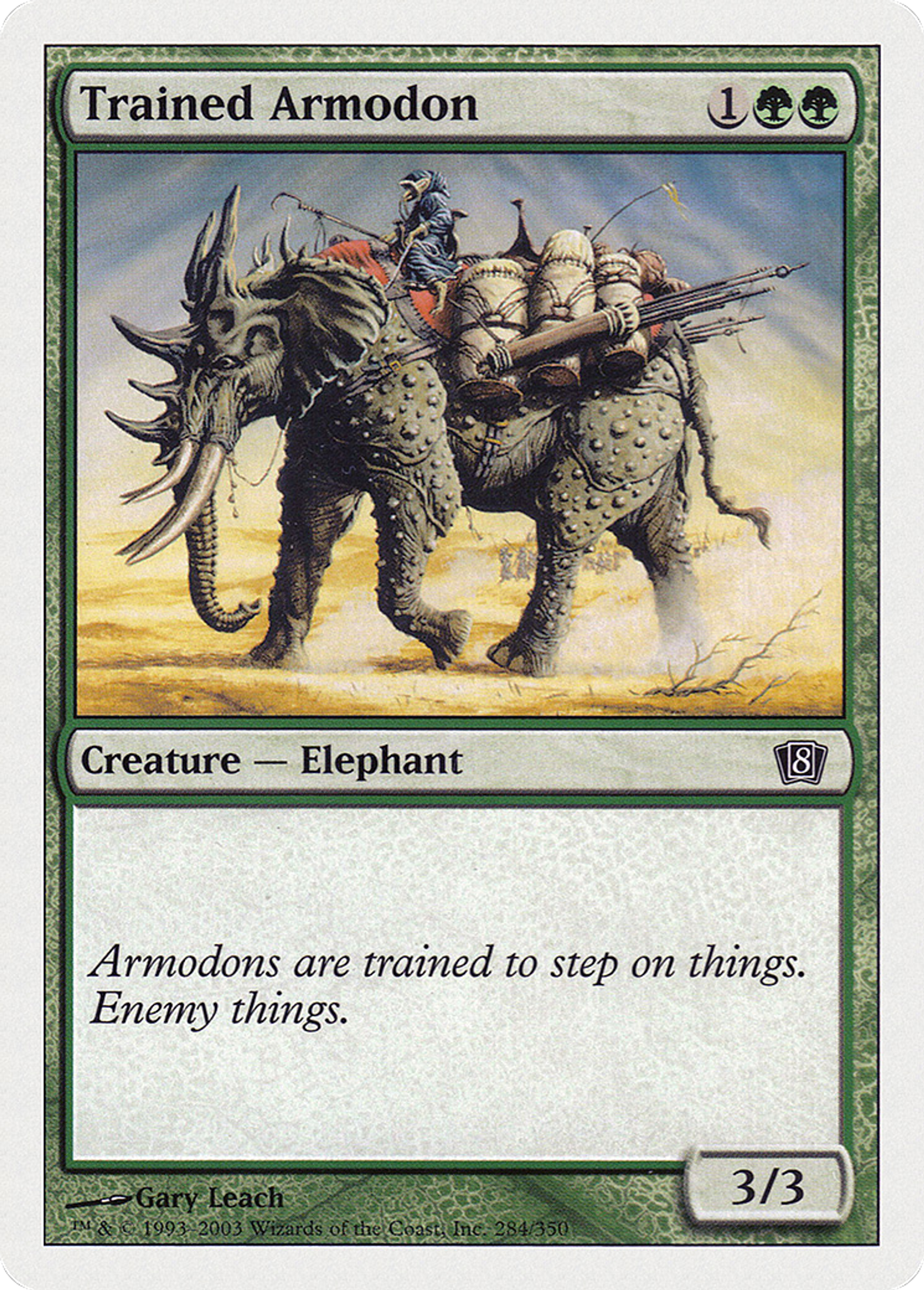 Trained Armodon — Eighth Edition — Magic: The Gathering