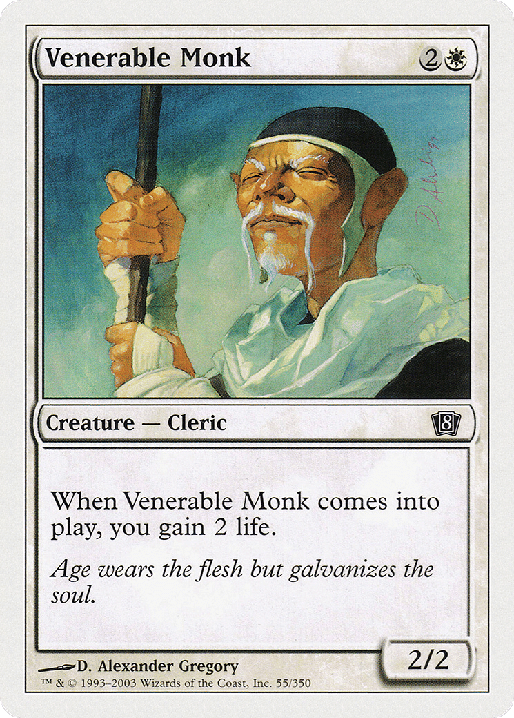 Venerable Monk — Eighth Edition — Magic: The Gathering