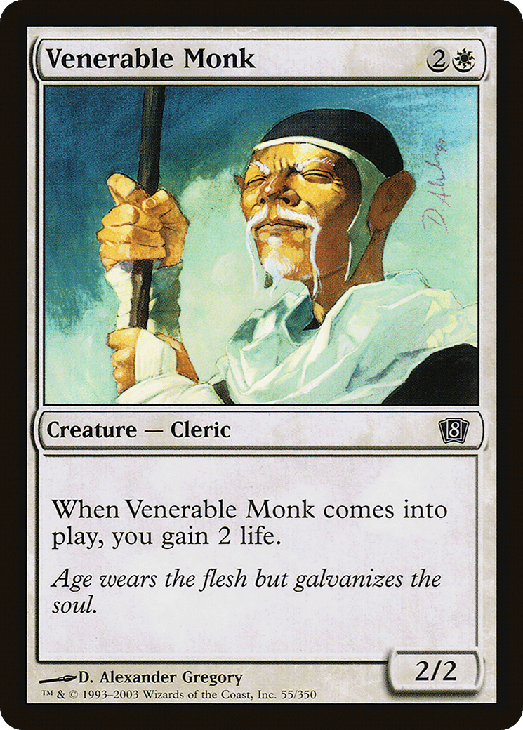 Venerable Monk — Eighth Edition — Magic: The Gathering