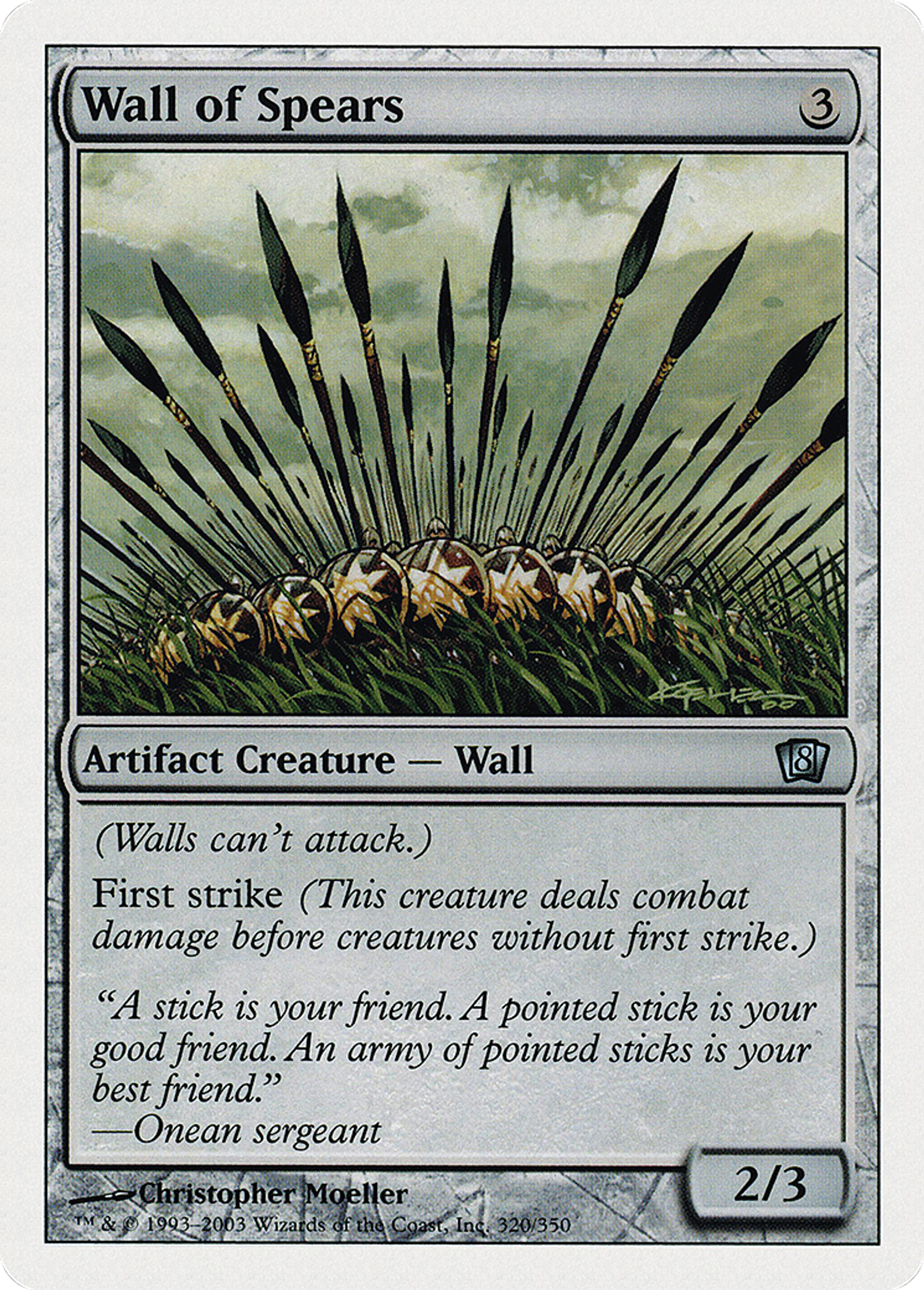 Wall of Spears — Eighth Edition — Magic: The Gathering
