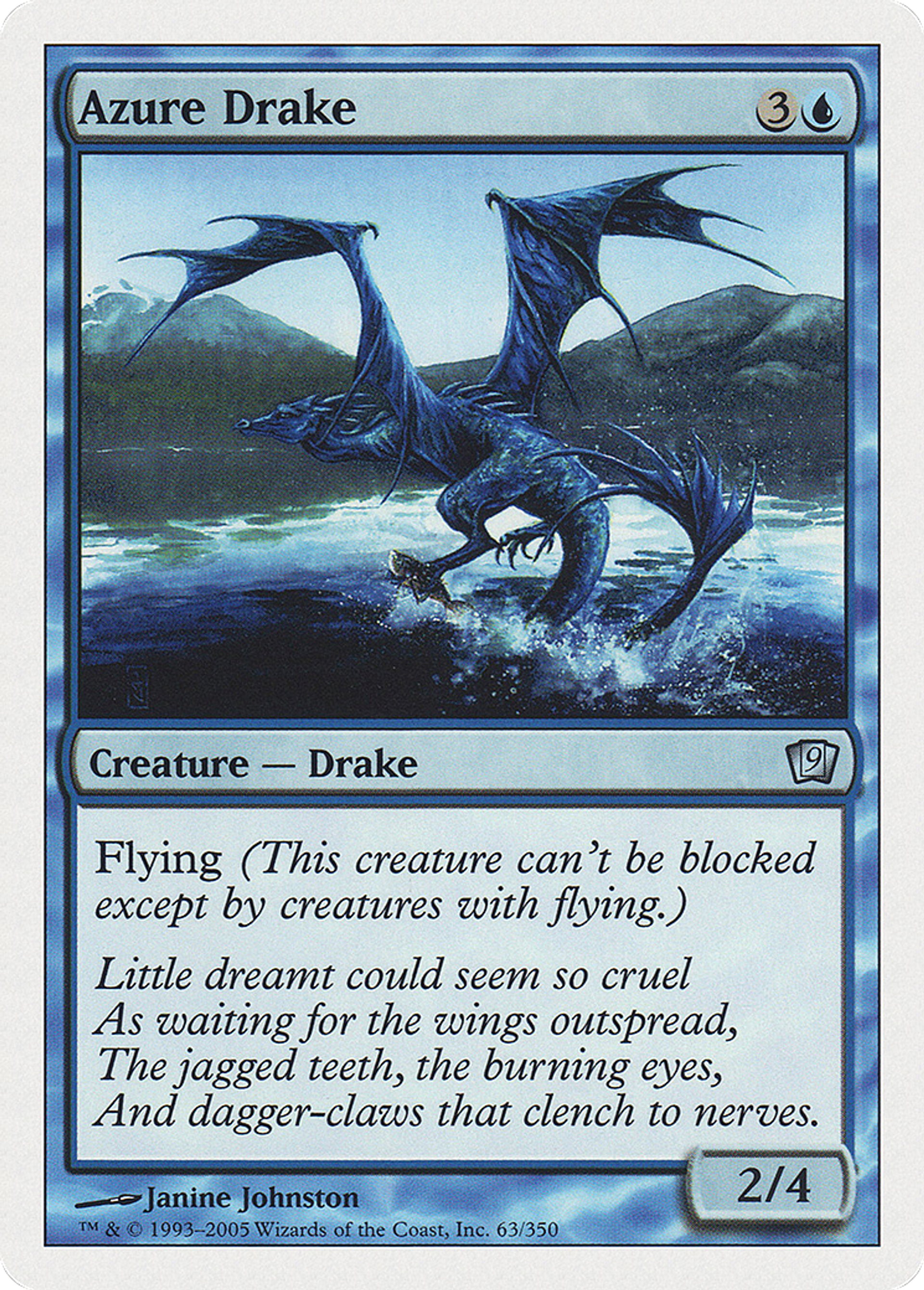 Drakôn d'azur — Ninth Edition — Magic: The Gathering