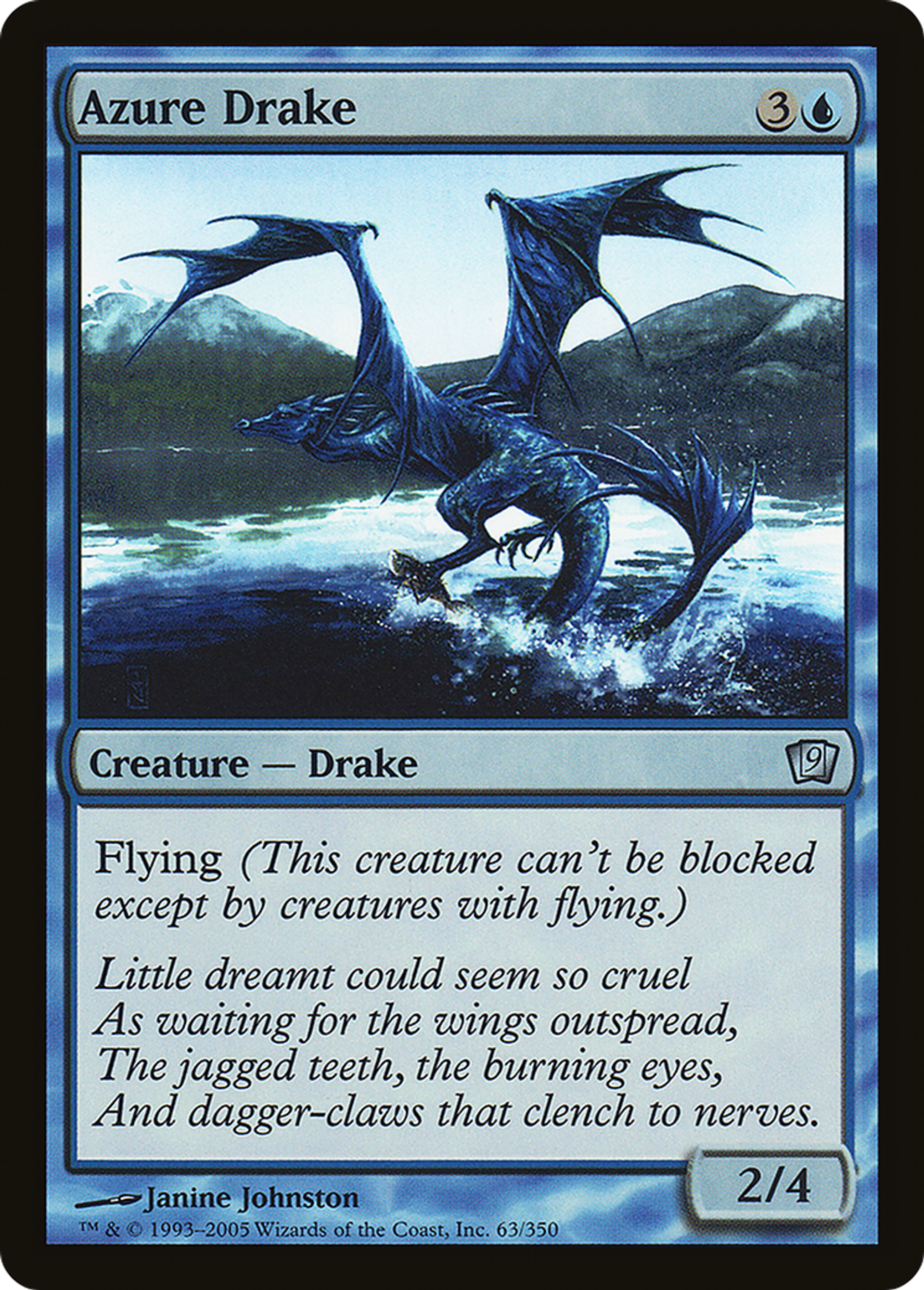 Drakôn d'azur — Ninth Edition — Magic: The Gathering