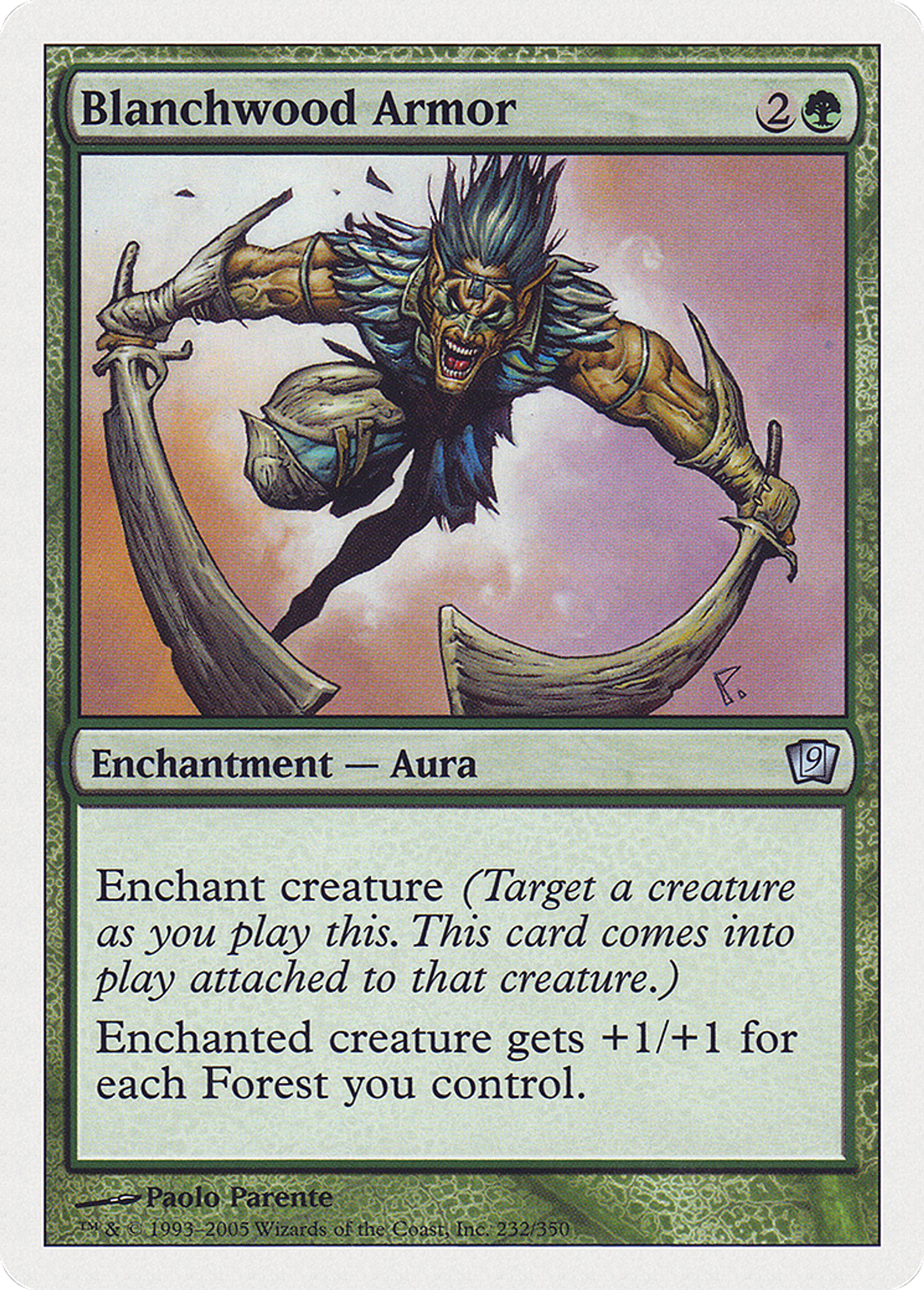 Armure de boisblanc — Ninth Edition — Magic: The Gathering