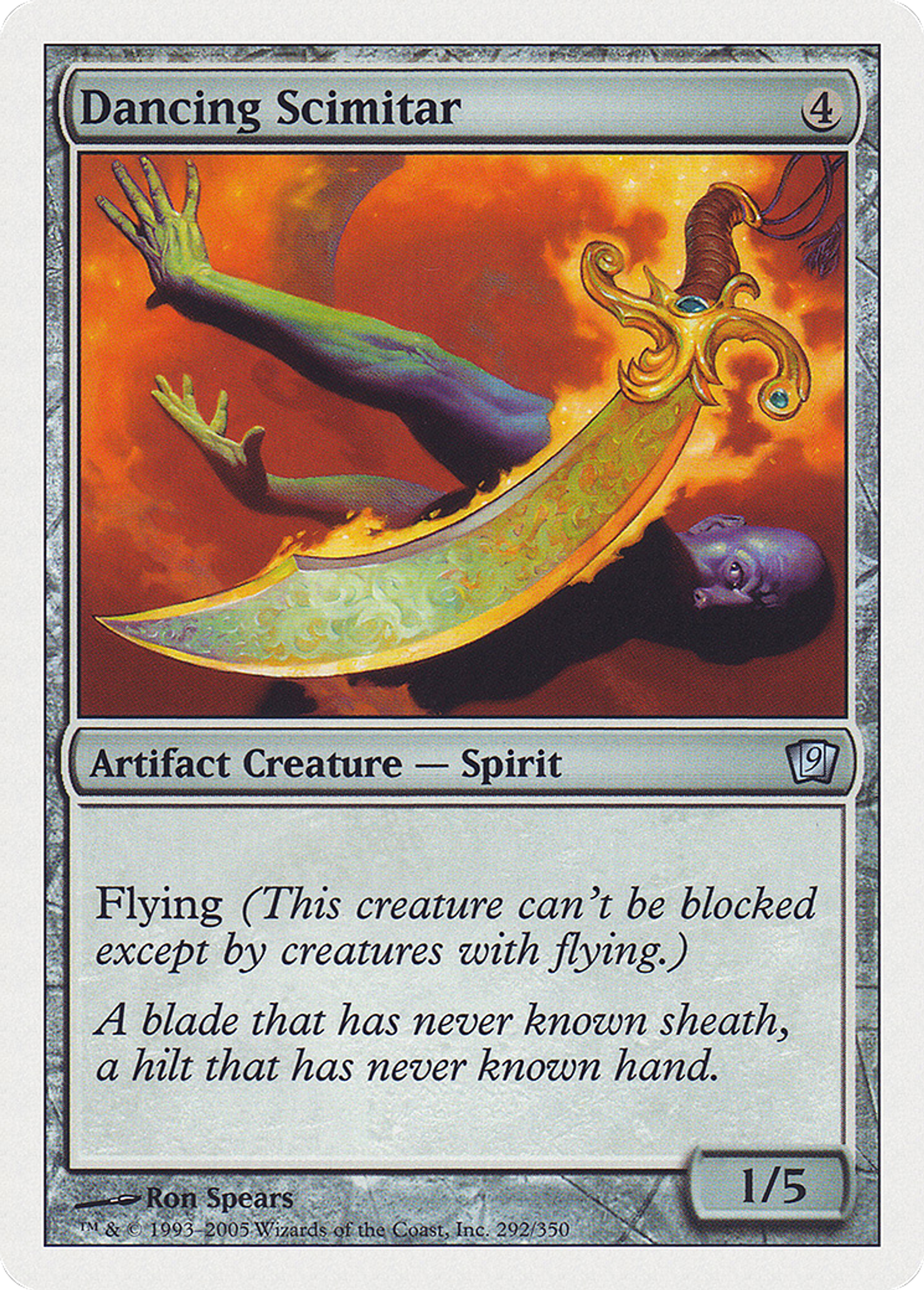 Cimeterre dansant — Ninth Edition — Magic: The Gathering