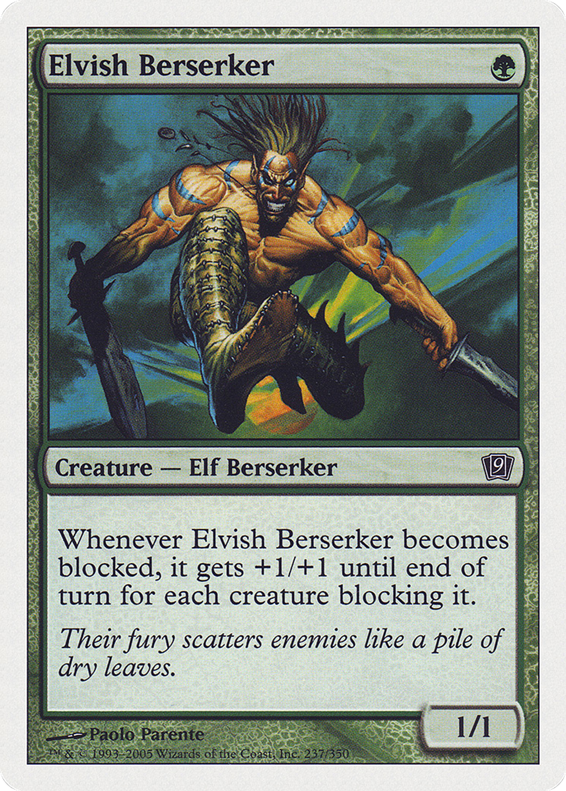 Berserker elfe — Ninth Edition — Magic: The Gathering