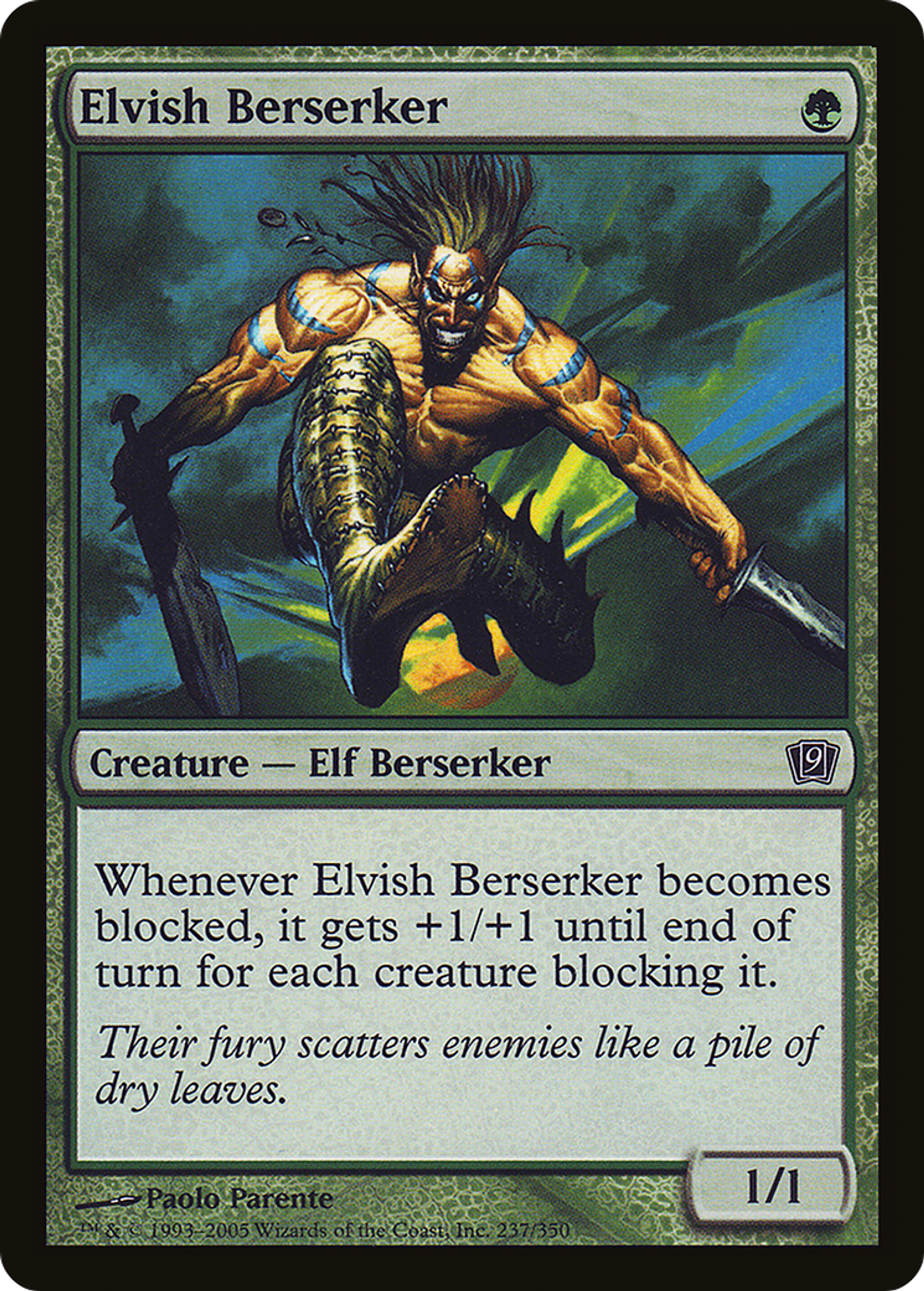 Berserker elfe — Ninth Edition — Magic: The Gathering