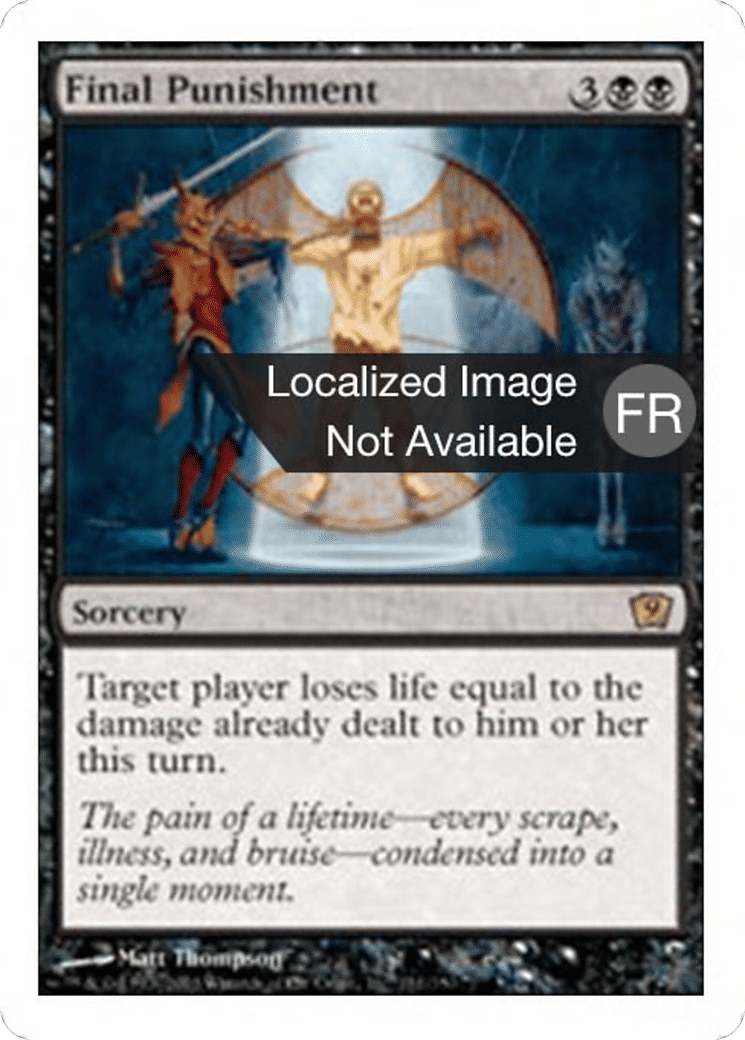 Punition finale — Ninth Edition — Magic: The Gathering