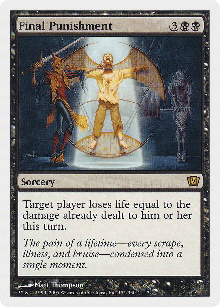Final Punishment — Ninth Edition — Magic: The Gathering