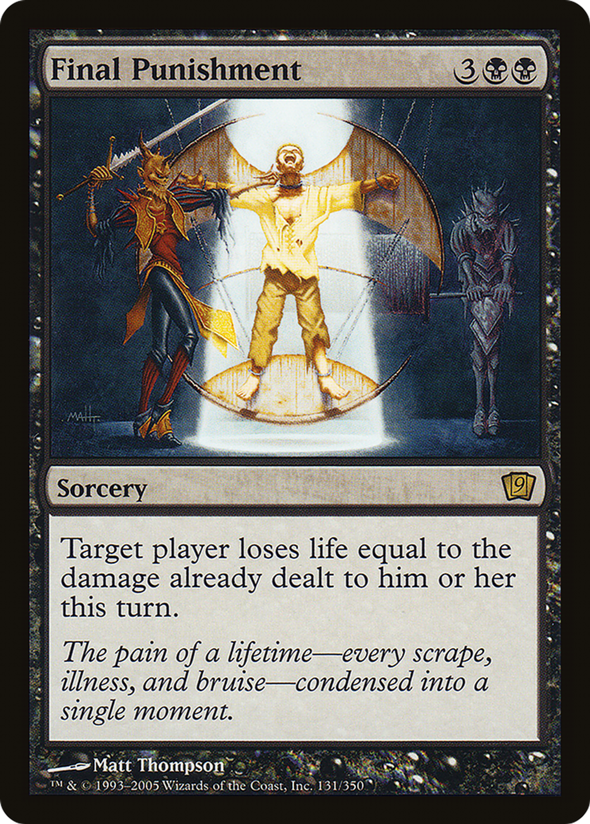 Punition finale — Ninth Edition — Magic: The Gathering