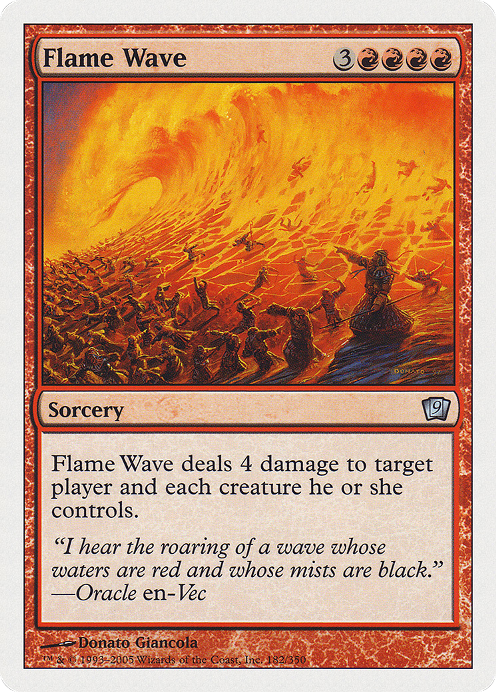 Vague de flammes — Ninth Edition — Magic: The Gathering