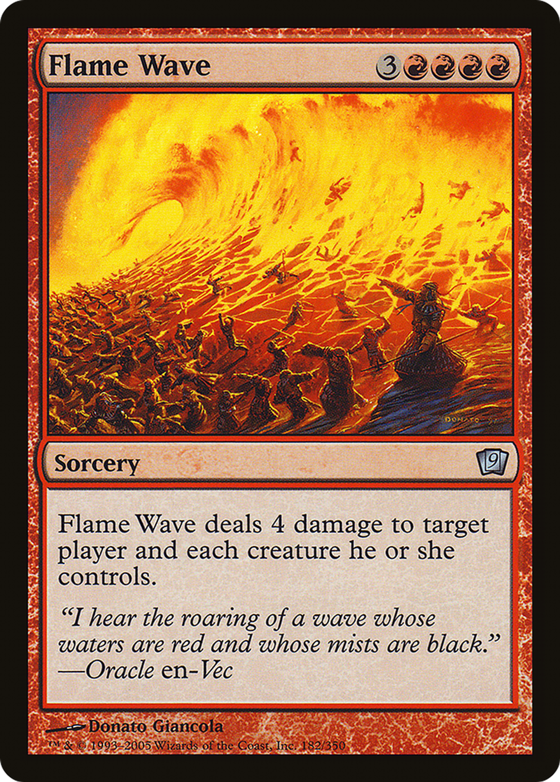 Vague de flammes — Ninth Edition — Magic: The Gathering