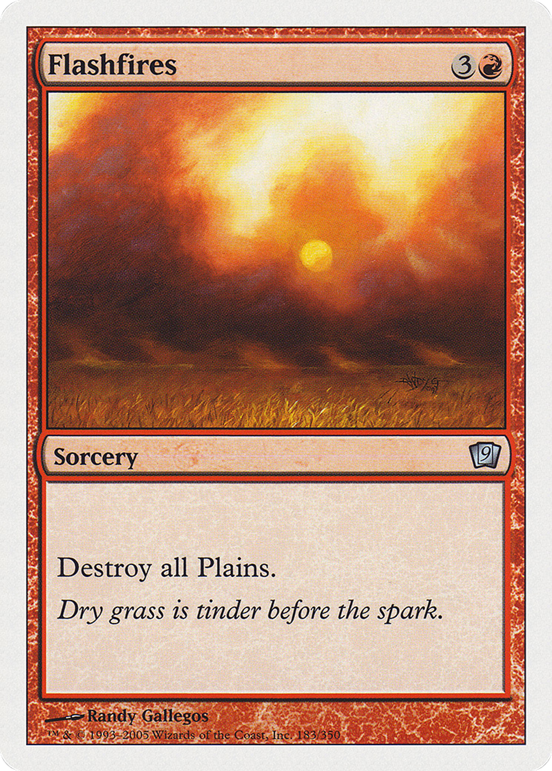 Feu de brousse — Ninth Edition — Magic: The Gathering