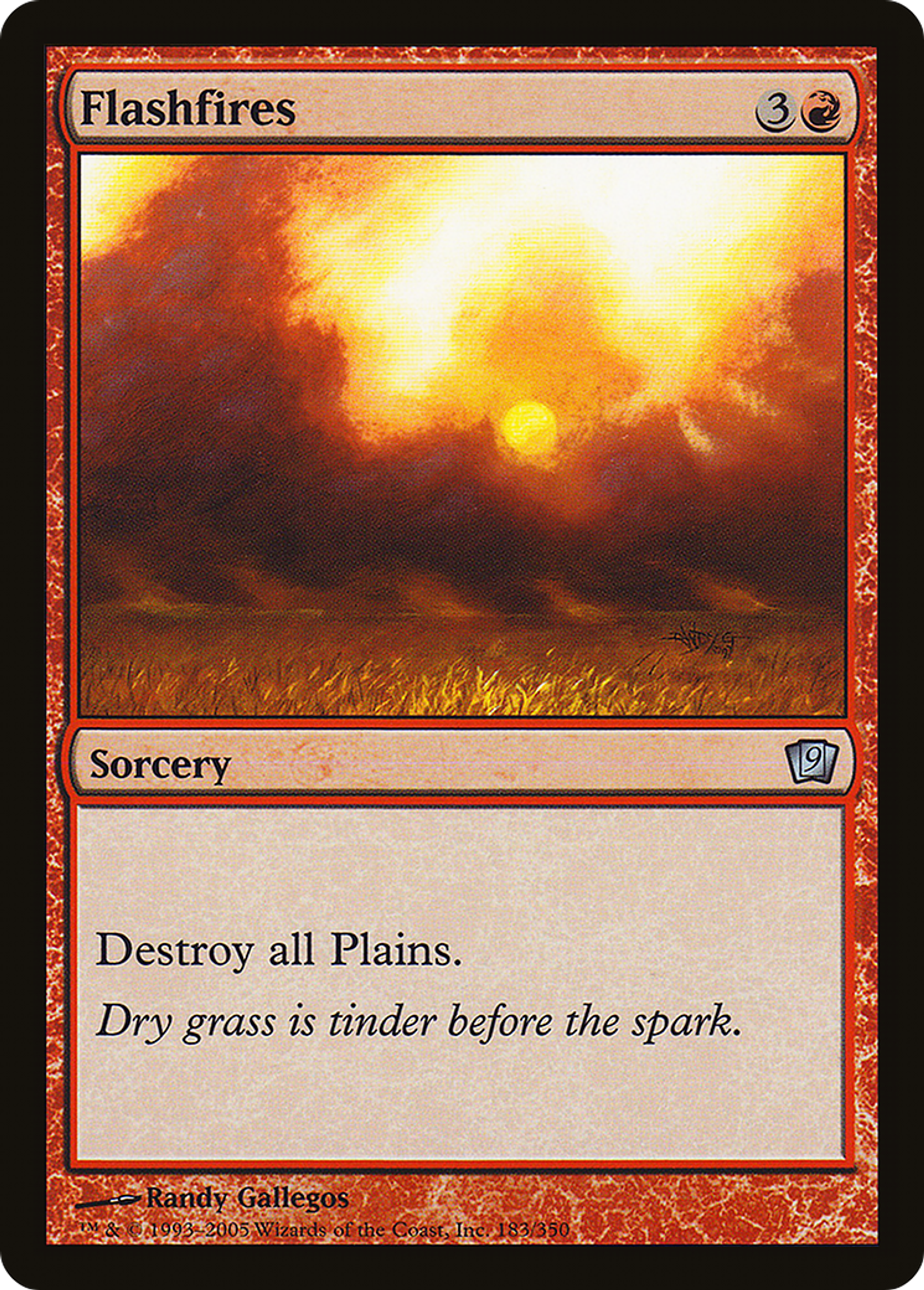 Feu de brousse — Ninth Edition — Magic: The Gathering