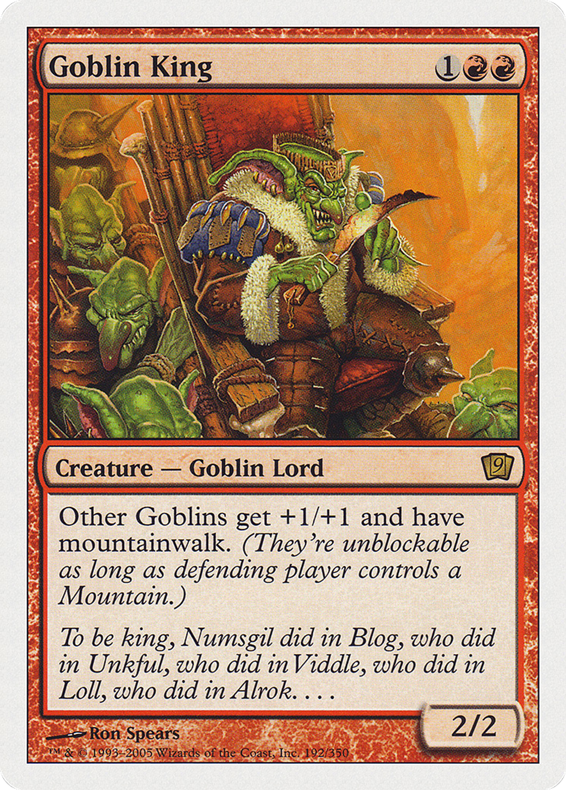 Roi des gobelins — Ninth Edition — Magic: The Gathering