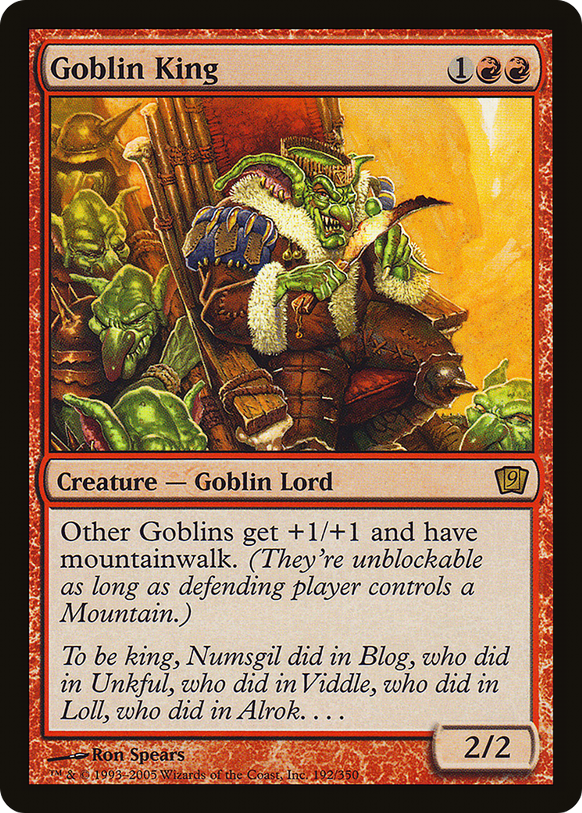 Roi des gobelins — Ninth Edition — Magic: The Gathering