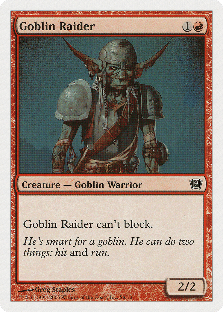 Goblin Raider — Ninth Edition — Magic: The Gathering
