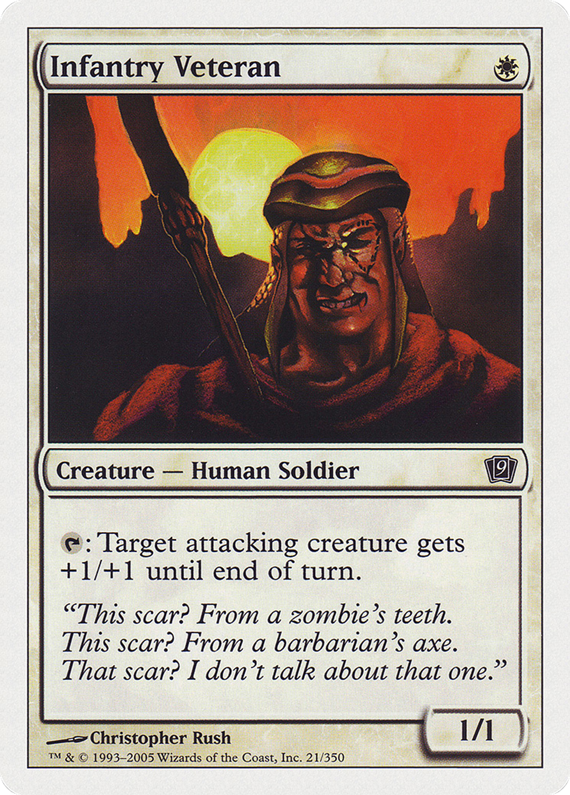 Vétéran de l'infanterie — Ninth Edition — Magic: The Gathering