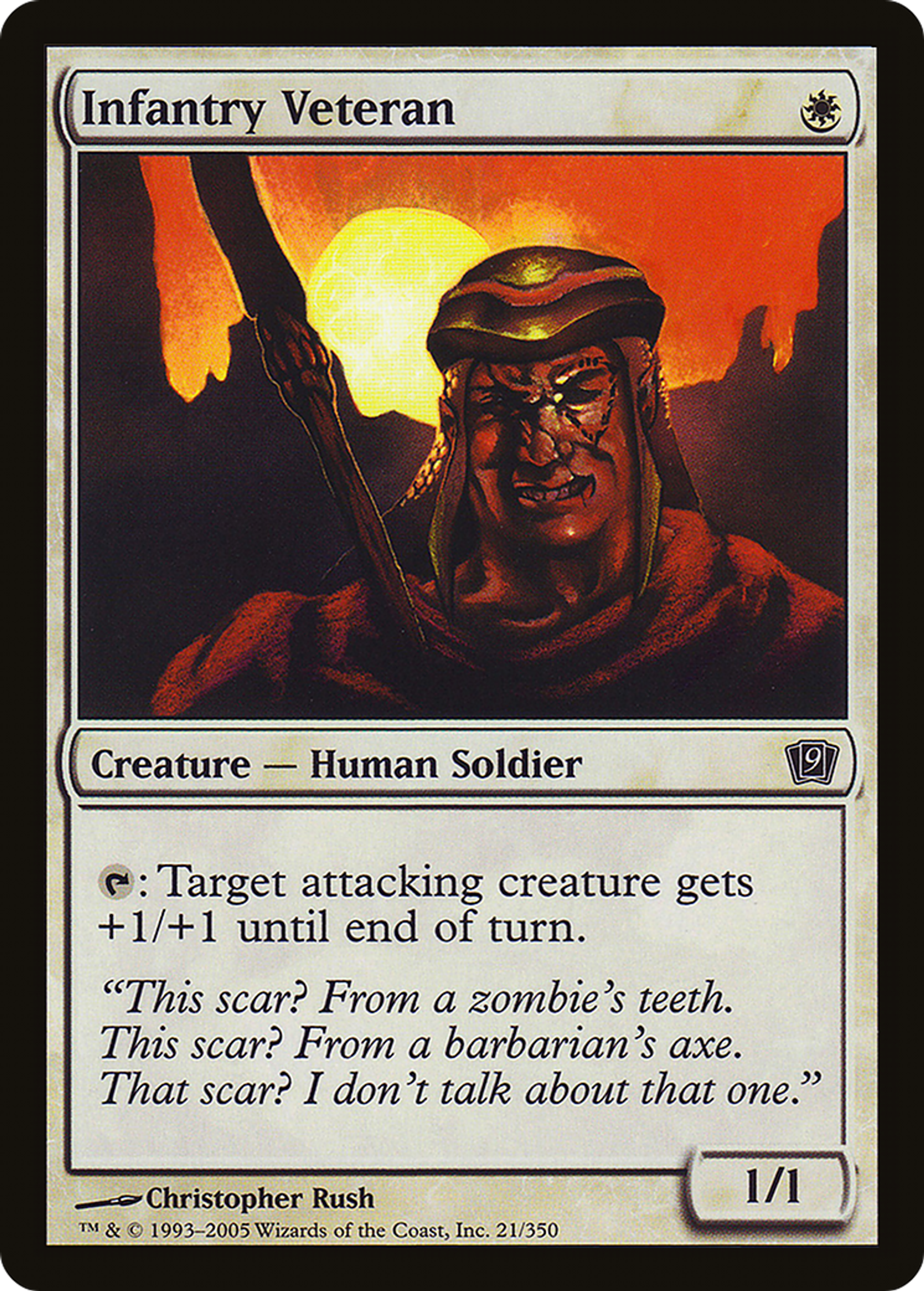 Vétéran de l'infanterie — Ninth Edition — Magic: The Gathering