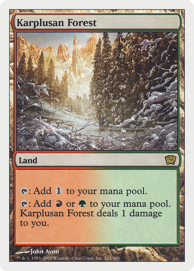 Karplusan Forest — Ninth Edition — Magic: The Gathering