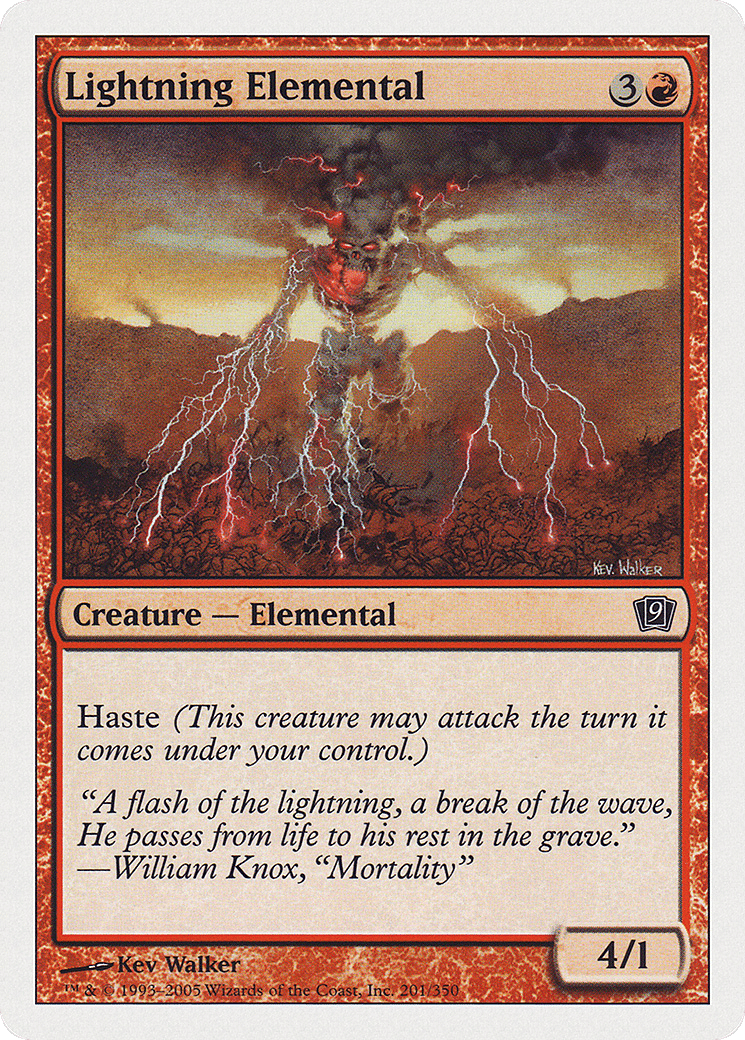 Lightning Elemental — Ninth Edition — Magic: The Gathering