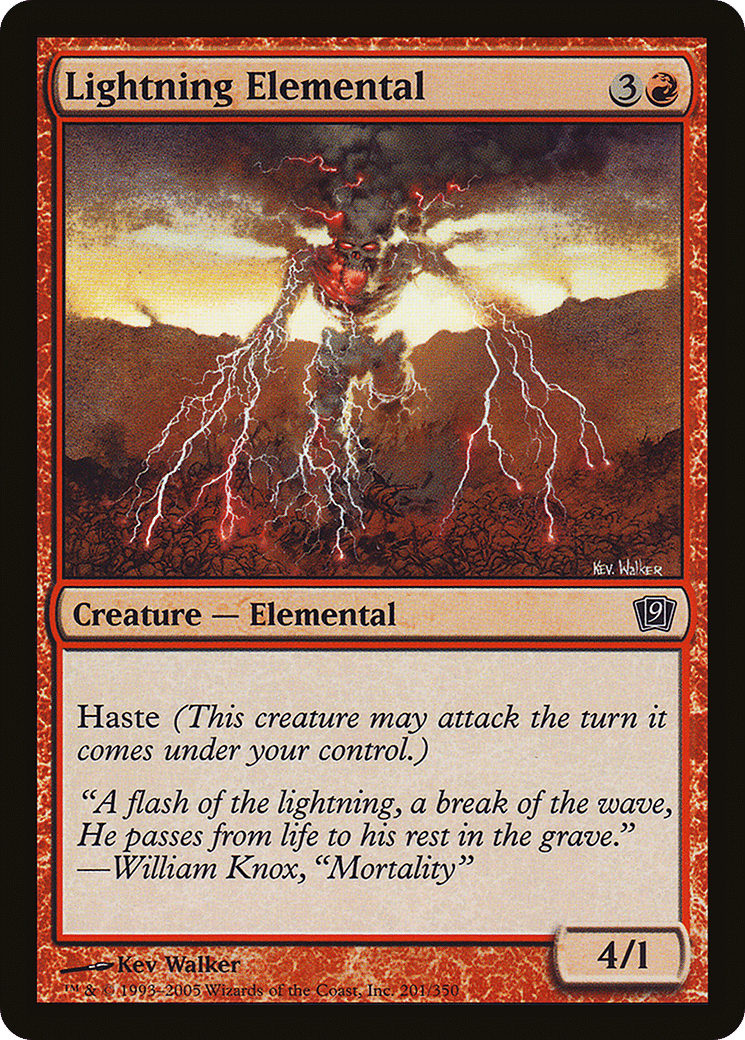 Lightning Elemental — Ninth Edition — Magic: The Gathering