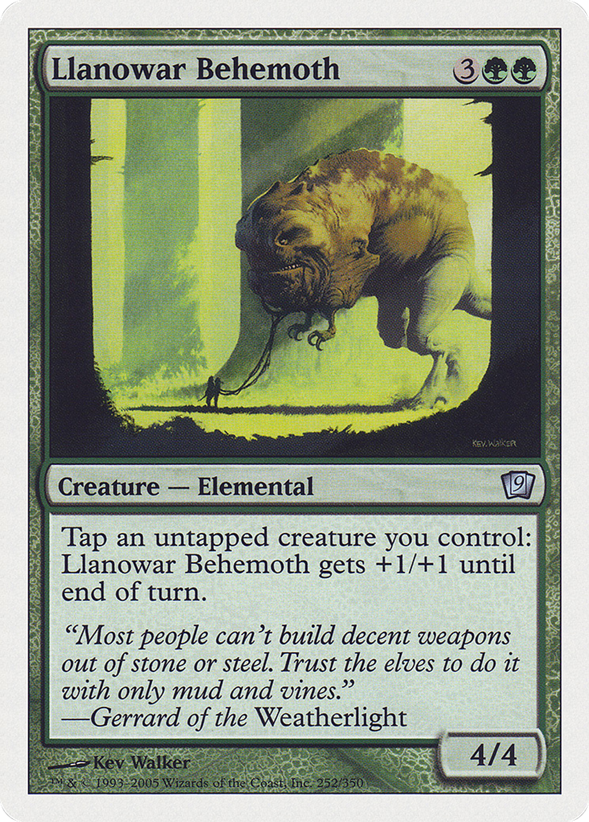 Béhémoth de Llanowar — Ninth Edition — Magic: The Gathering
