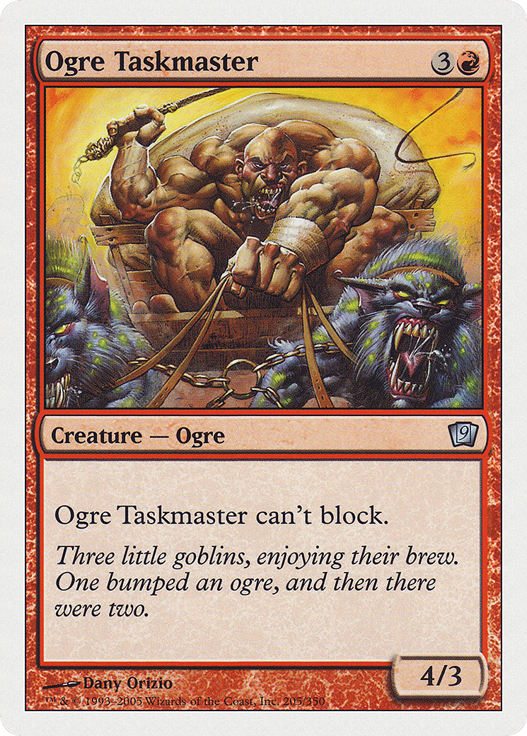 Ogre Taskmaster — Ninth Edition — Magic: The Gathering