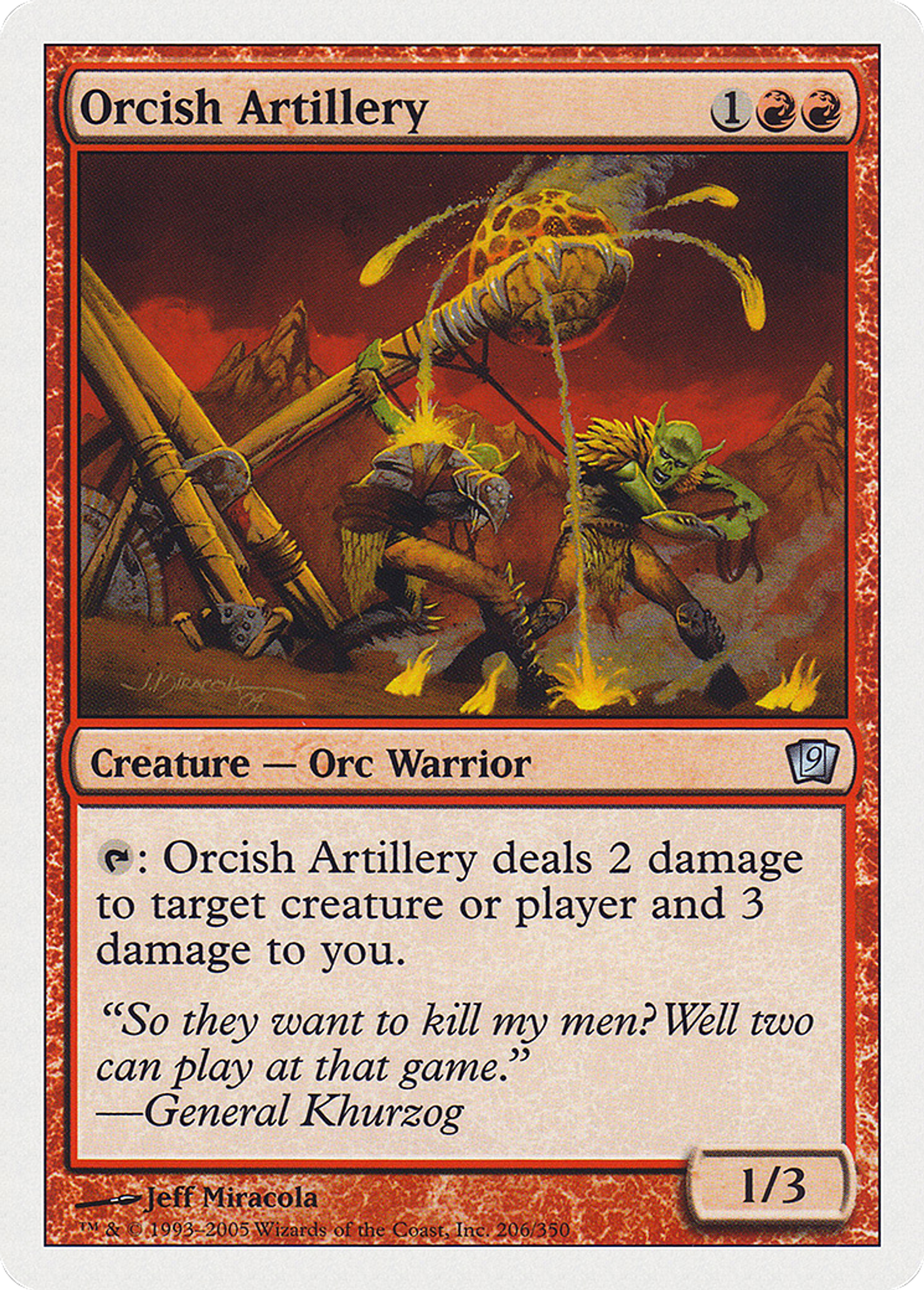 Artillerie orque — Ninth Edition — Magic: The Gathering