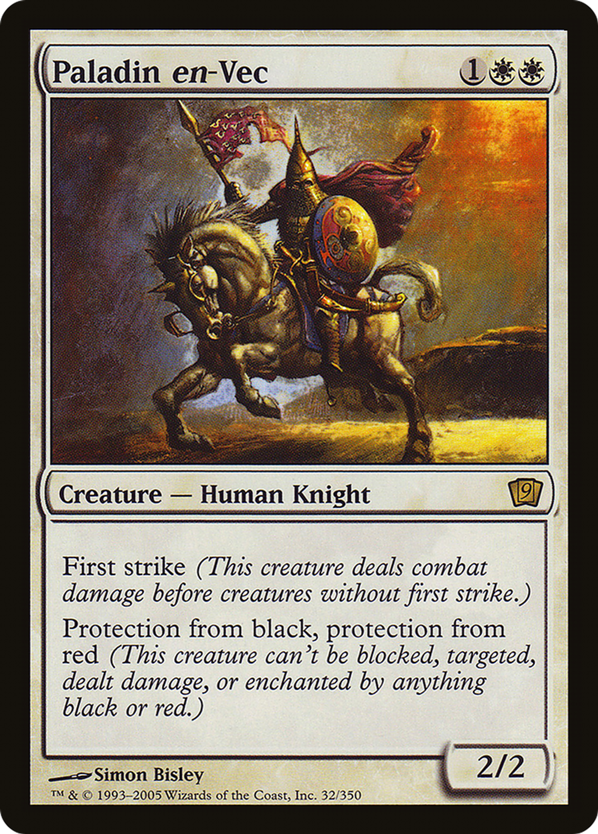 Paladin en-Vec — Ninth Edition — Magic: The Gathering