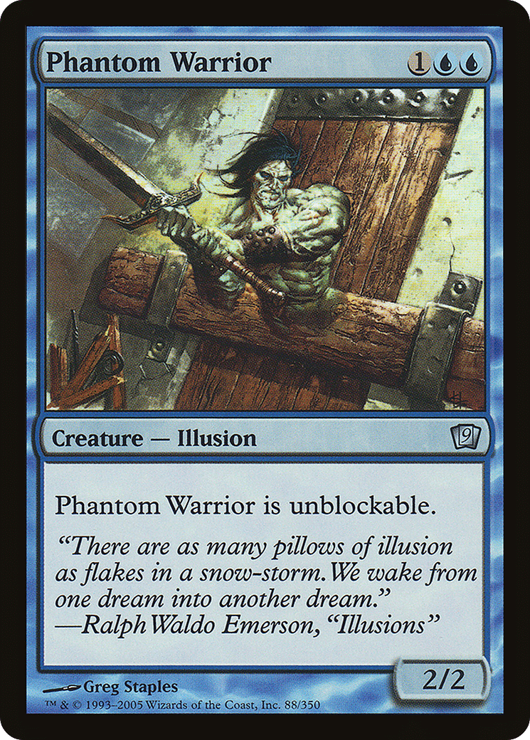 Phantom Warrior — Ninth Edition — Magic: The Gathering