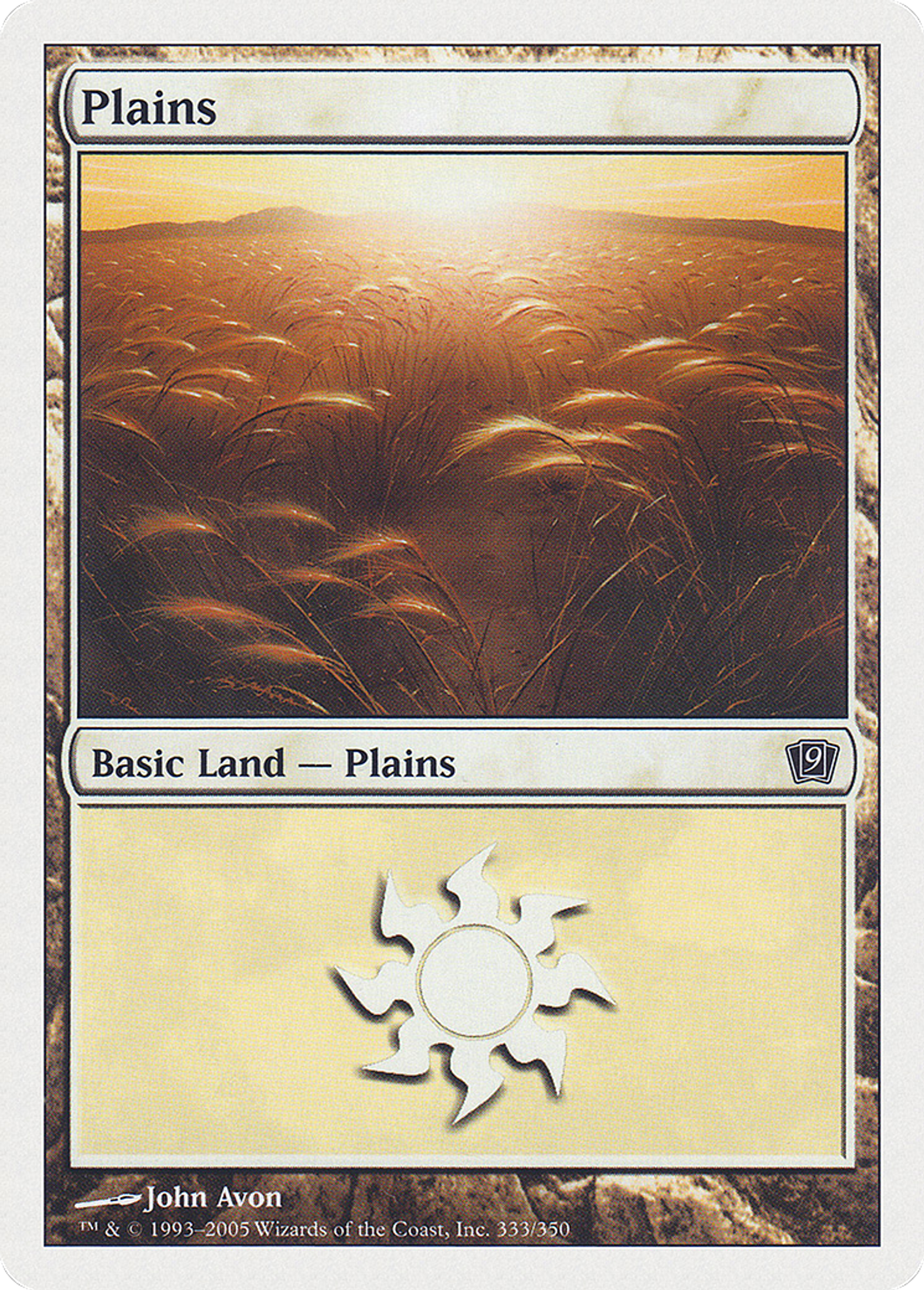 Plaine — Ninth Edition — Magic: The Gathering