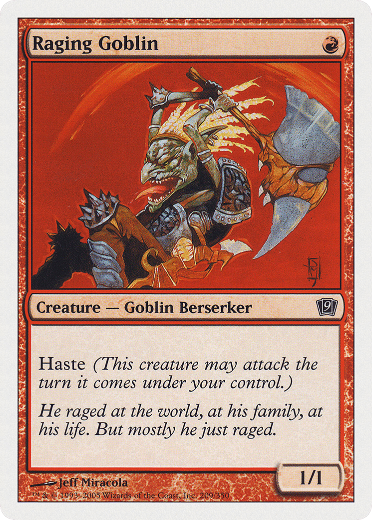 Raging Goblin — Ninth Edition — Magic: The Gathering