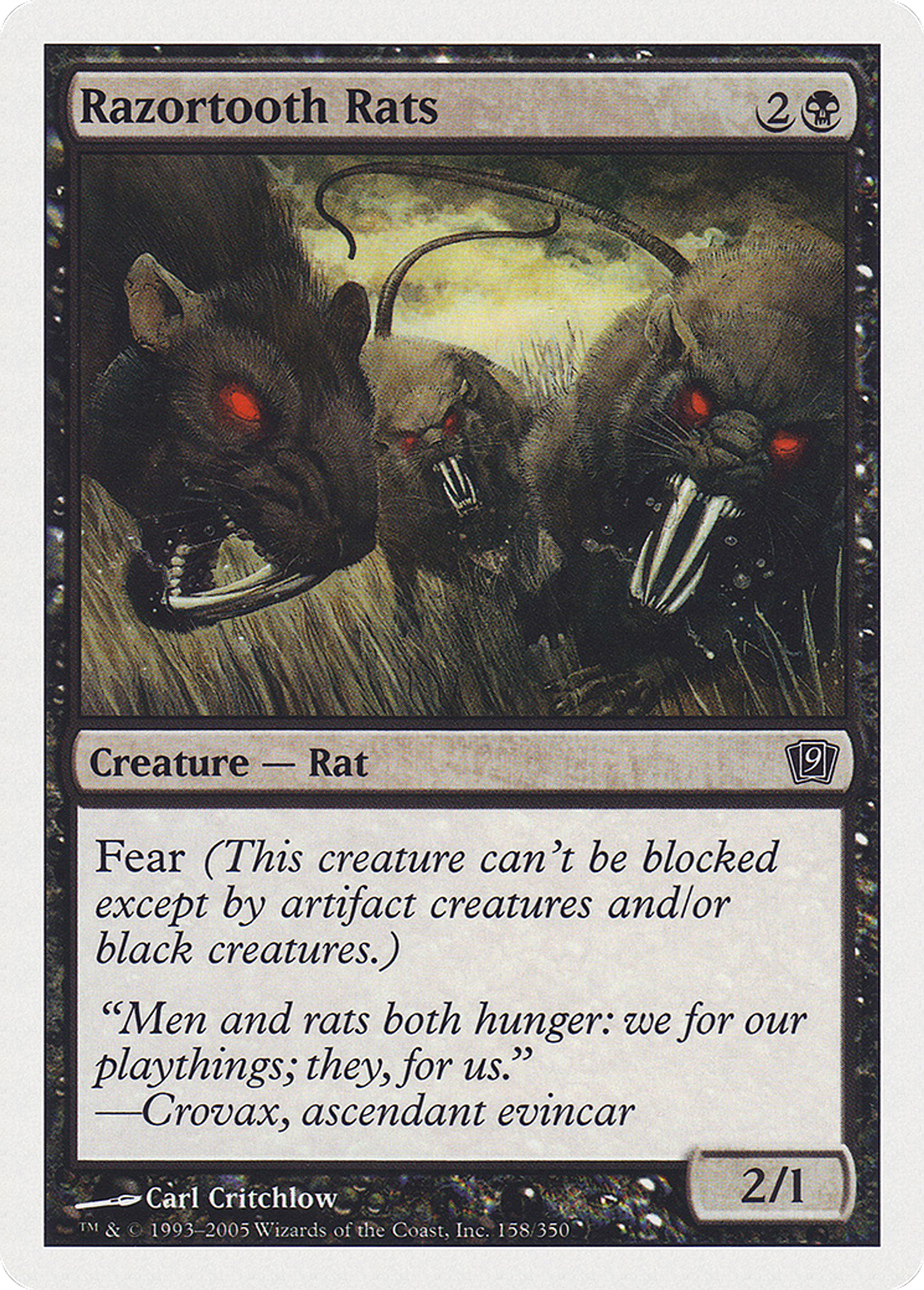 Rats aux dents tranchantes — Ninth Edition — Magic: The Gathering