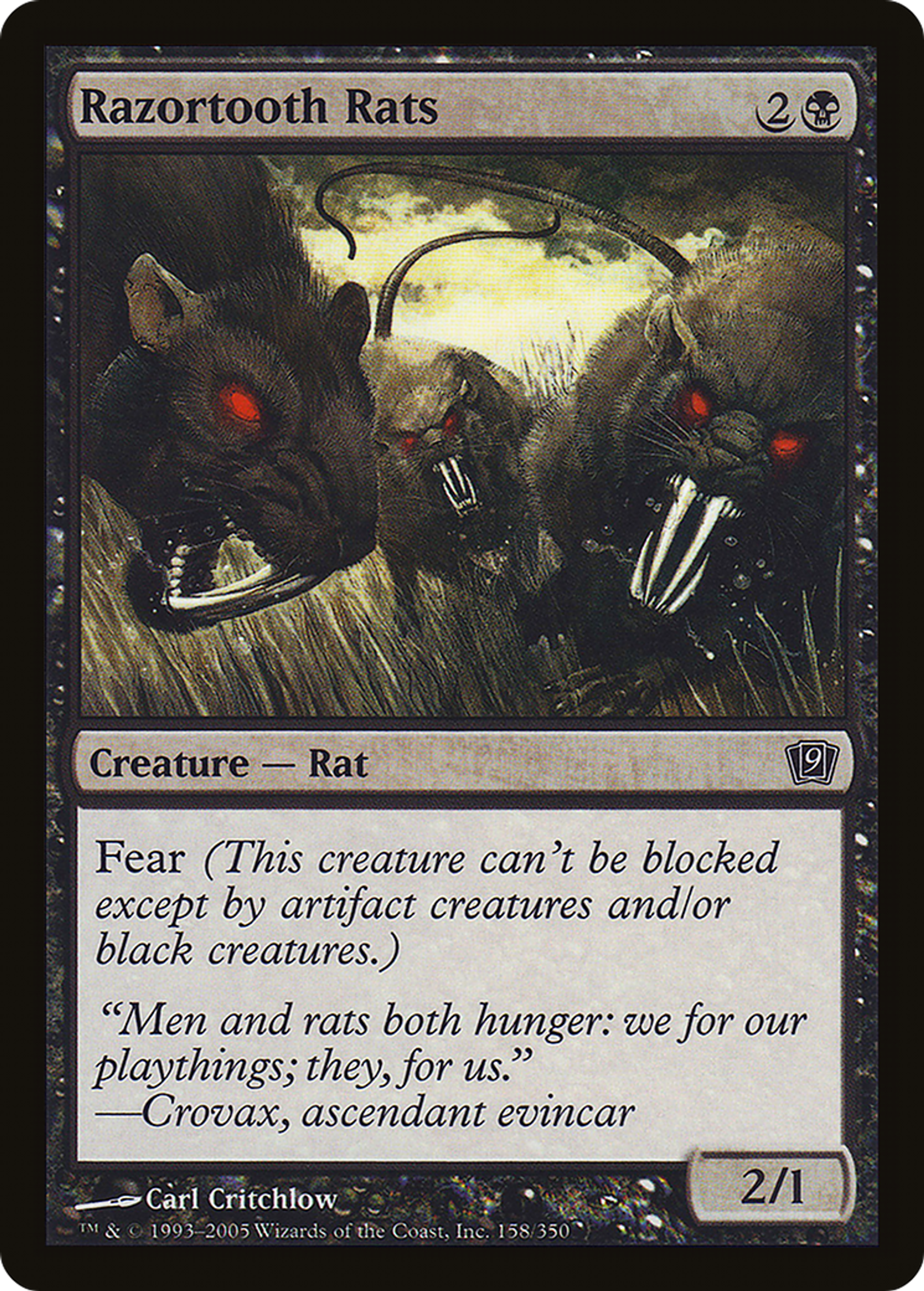 Rats aux dents tranchantes — Ninth Edition — Magic: The Gathering