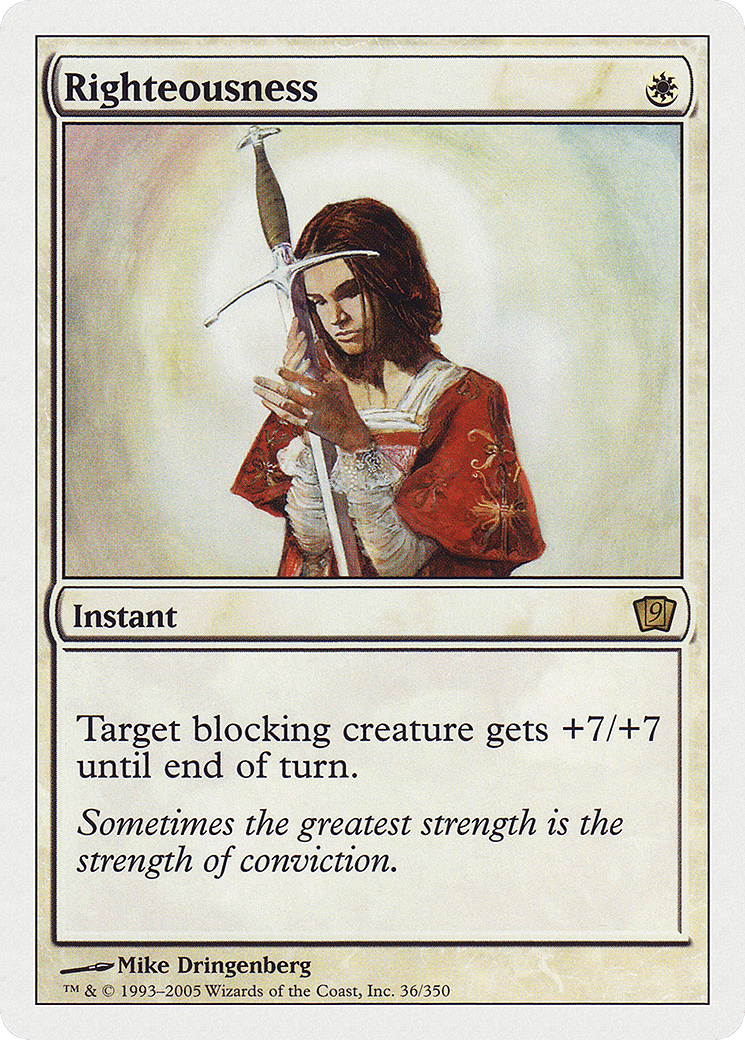 Righteousness — Ninth Edition — Magic: The Gathering