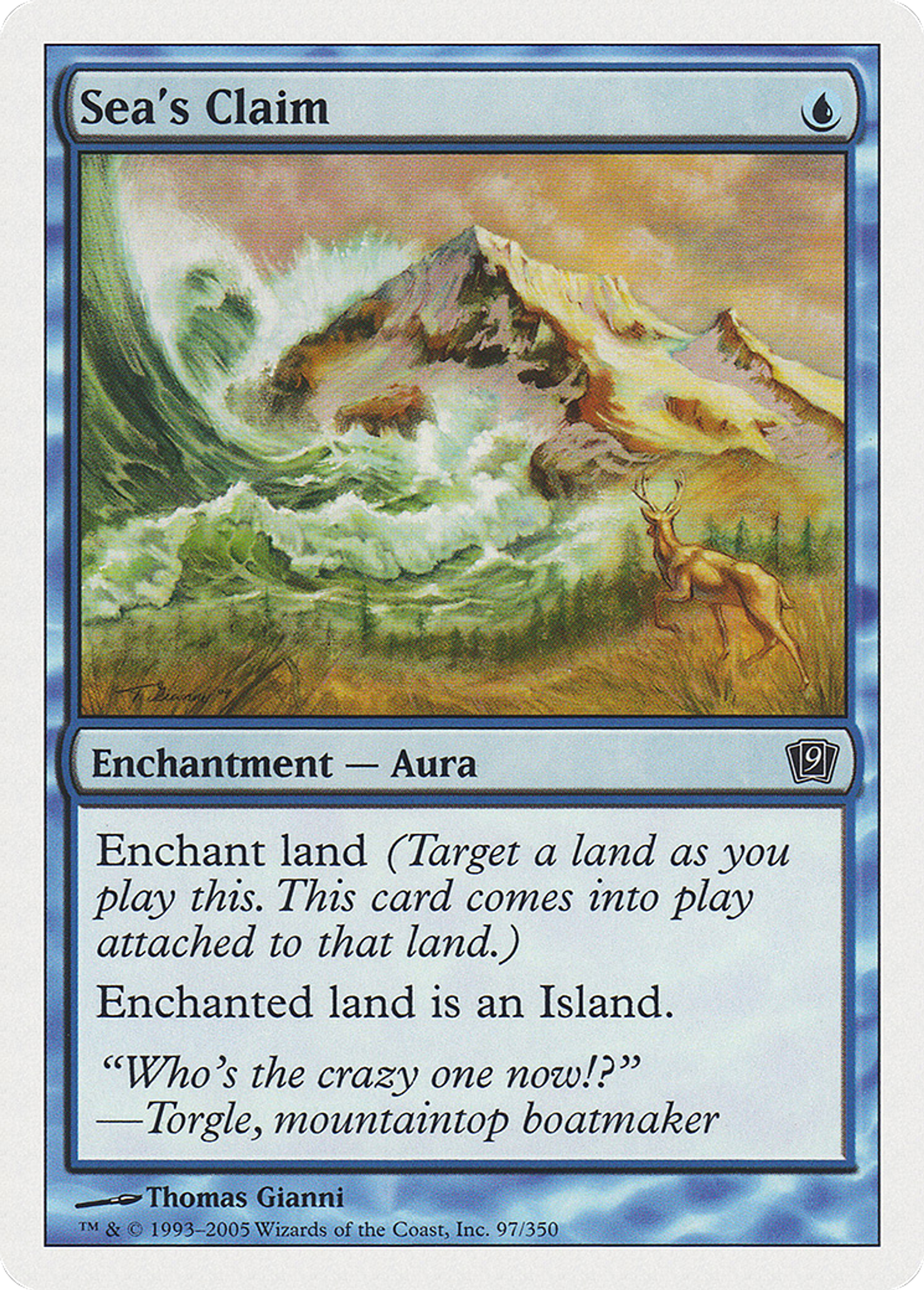 Revendication par la mer — Ninth Edition — Magic: The Gathering
