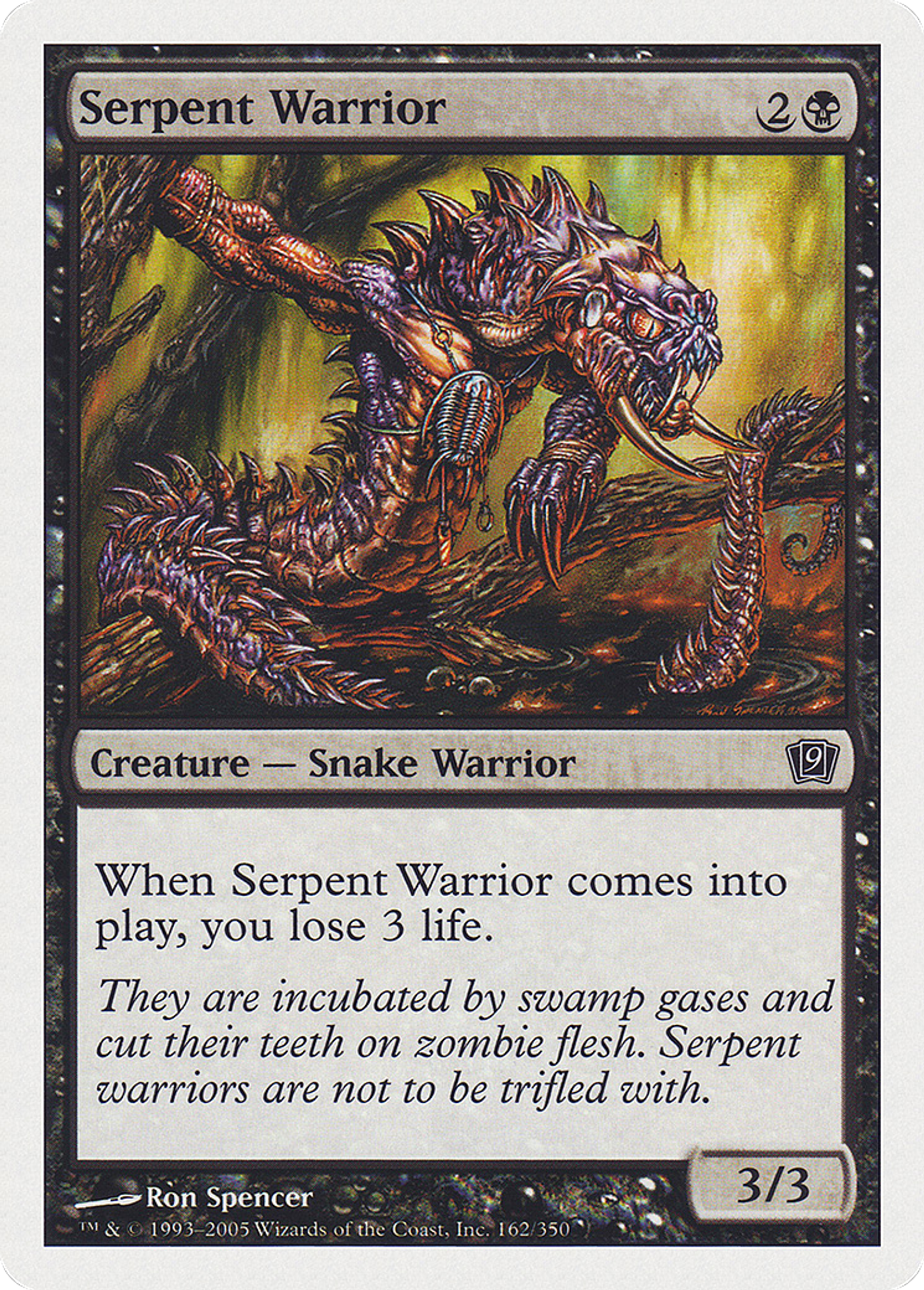 Guerrier serpentiforme — Ninth Edition — Magic: The Gathering
