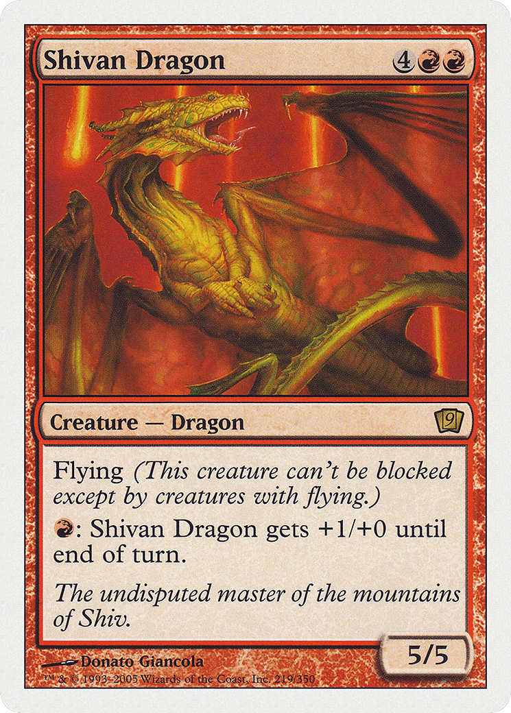Shivan Dragon — Ninth Edition — Magic: The Gathering
